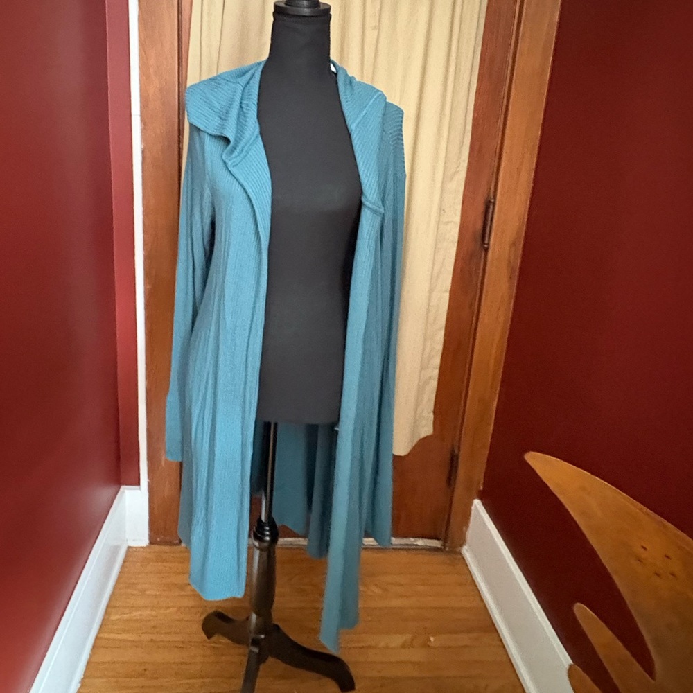 Athleta Turquoise Ribbed Knit Top